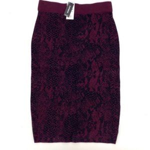 Express X Negin Mersalehi Pencil Skirt Snake Skin